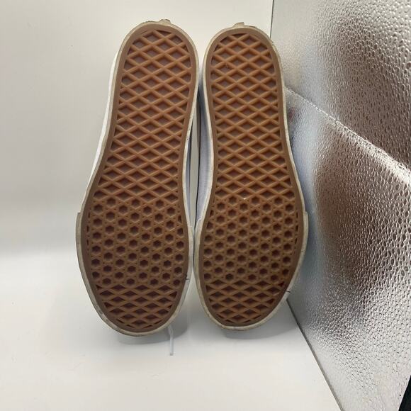 Vans Old Skool Platform Sneakers 7 Floral Embroidered Cream White Skate Shoes - Picture 8 of 8